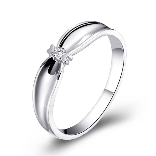月光仙子-白18K金钻石戒指
