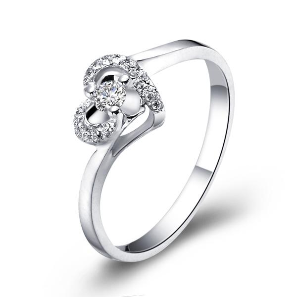 想念-白18K金钻石戒指