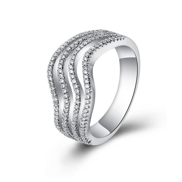 四铉琴-白18K金钻石戒指