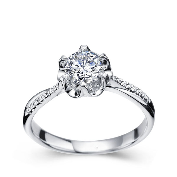 爱在普罗旺斯-白18K金钻石戒指