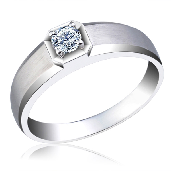 无畏-白18K金钻石戒指