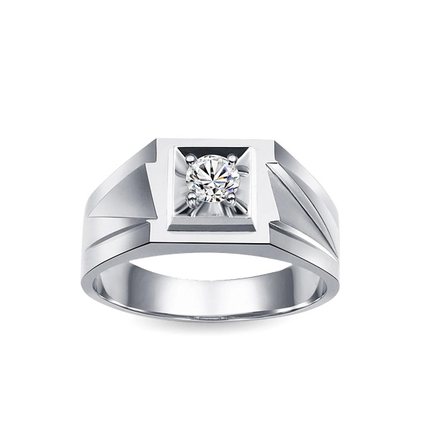 极光-白18K金钻石戒指